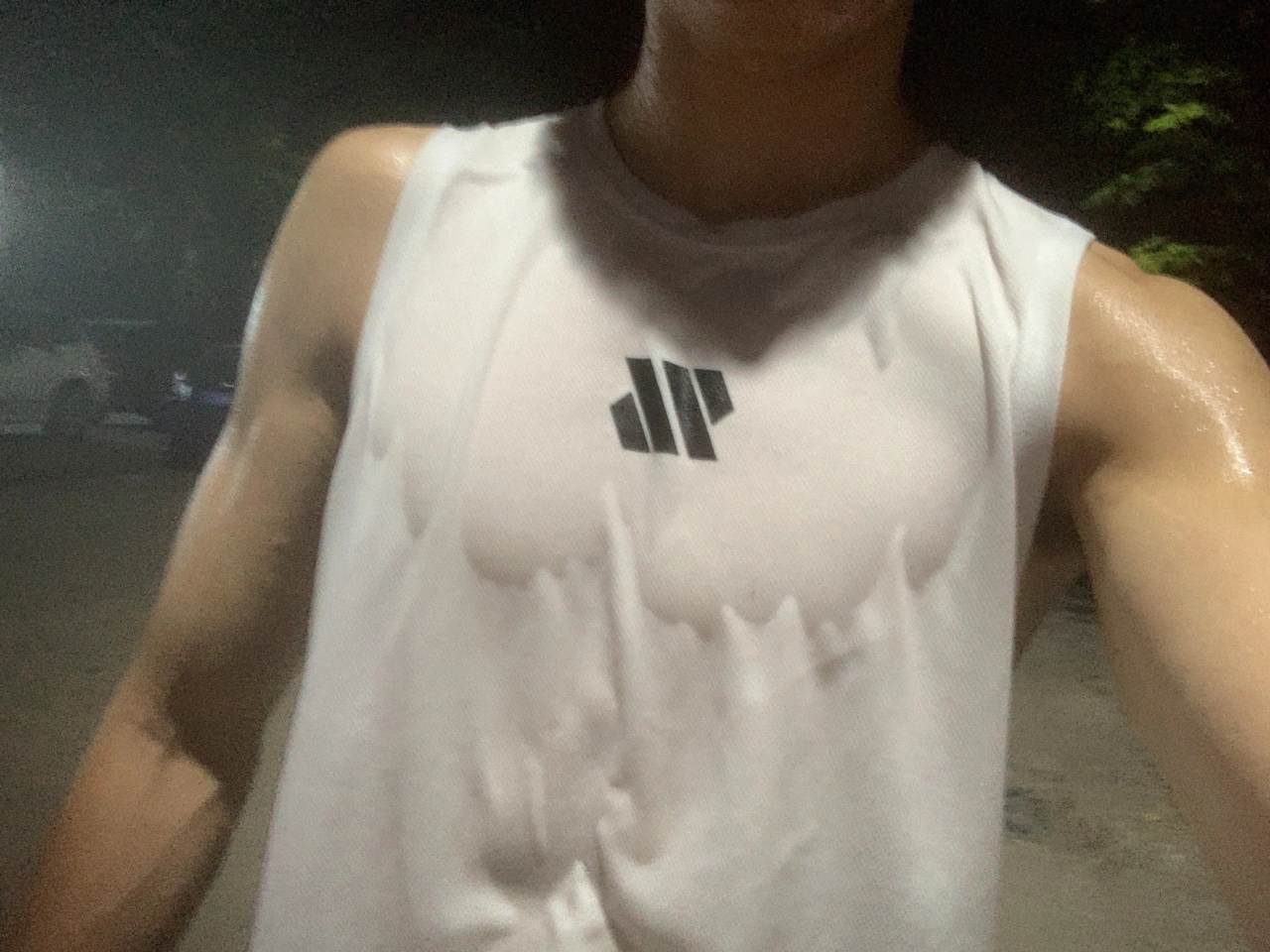 2夜跑运动锻炼健身自拍肌肉(跑的时候有多累 跑完就有多爽 )-喵神素材库