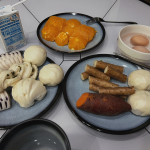 2早餐馒头鸡蛋红薯橙子牛奶日出( 善良真诚坦荡 绝不妥协)-喵神素材库