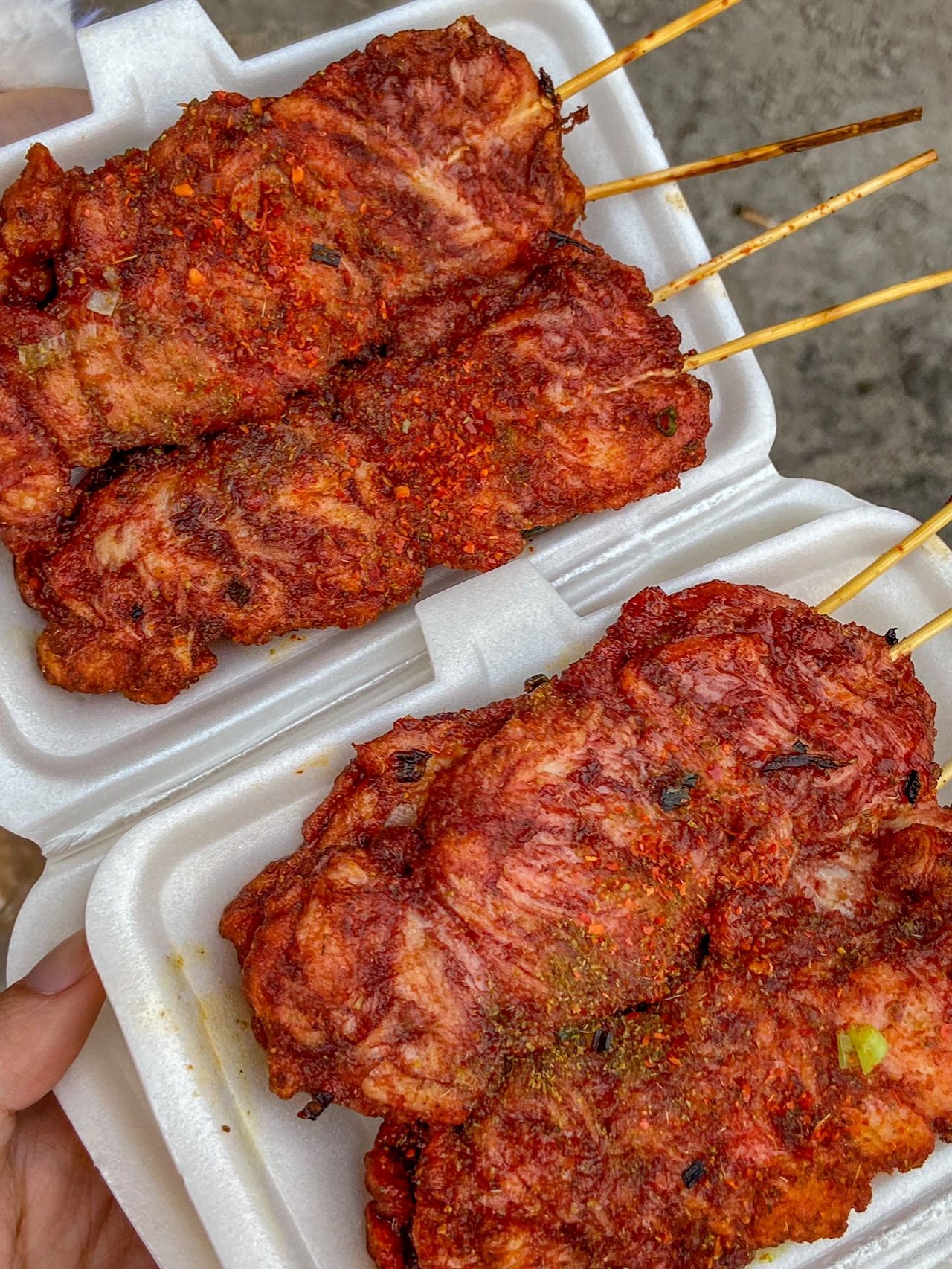 烤串美食小吃(心心念念的炸里脊肉终于吃上啦！)-喵神素材库