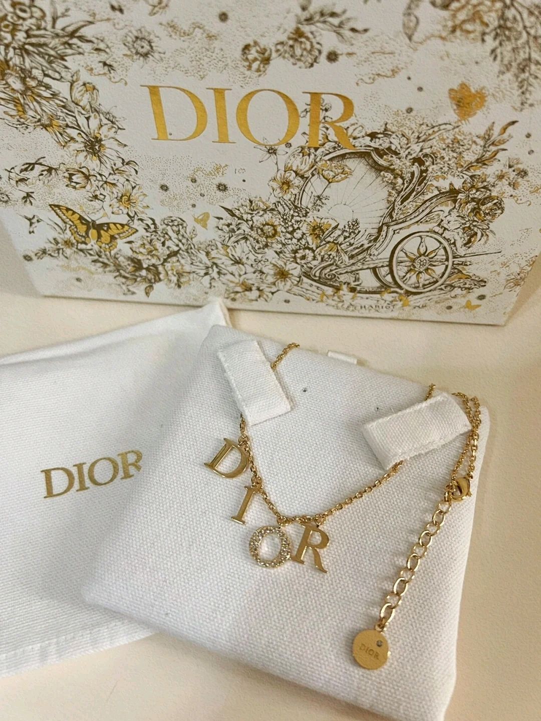 4dior项链奢饰品礼物美女穿搭散步(这么好看的一根项链)-喵神素材库
