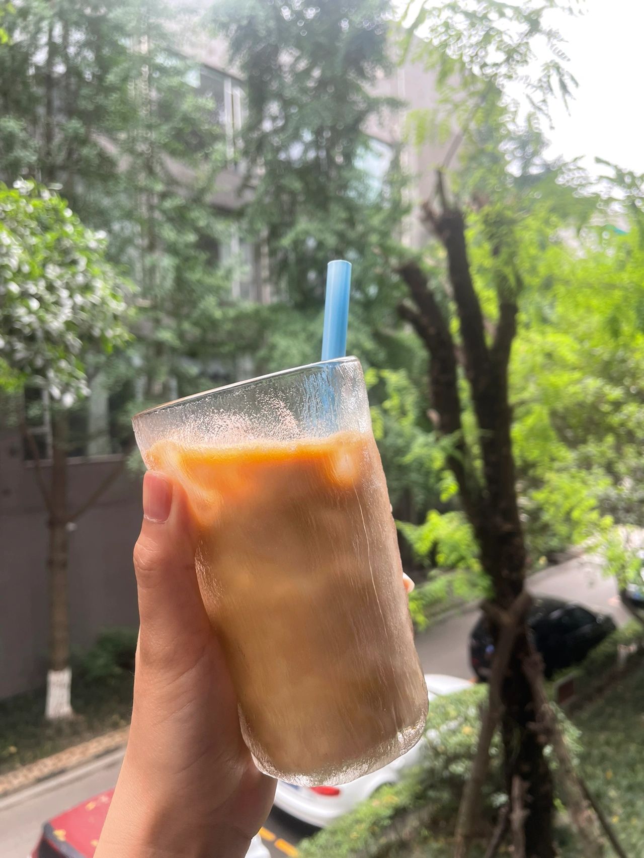 自制咖啡风景散步(自制焦糖拿铁)-喵神素材库