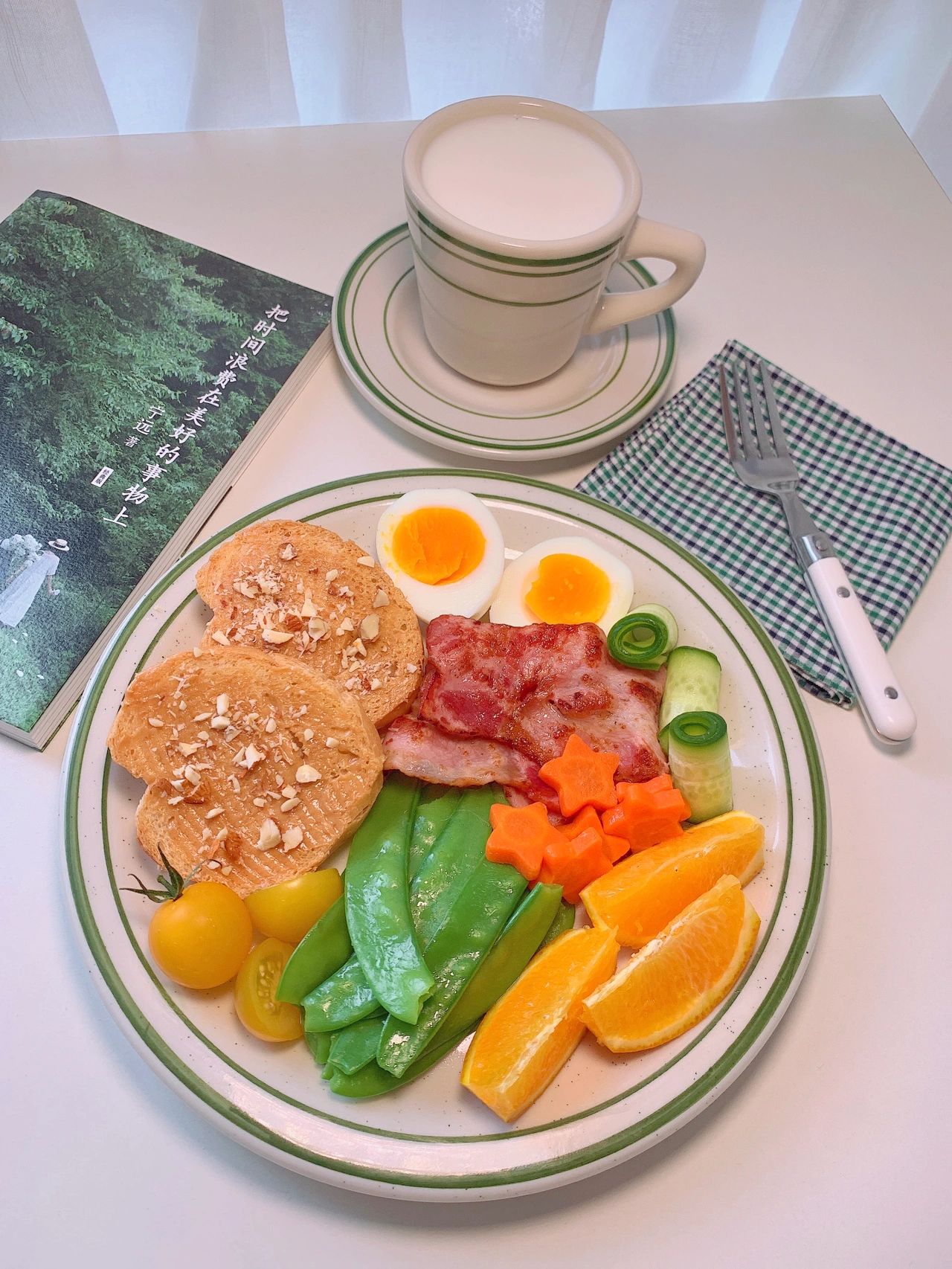 自己做饭早餐营养餐早茶(周末也要好好吃早餐哦)-喵神素材库