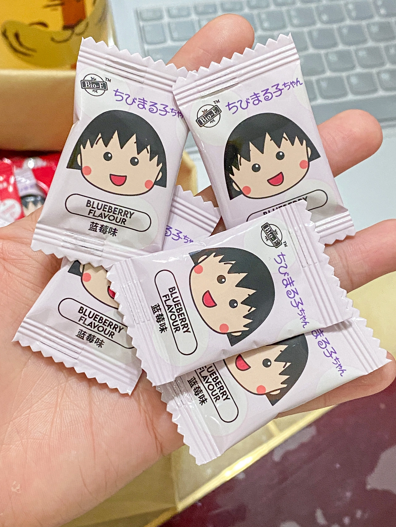 低脂低卡零食小奶片白芸豆(这是樱桃小丸子联名款小奶片)-喵神素材库