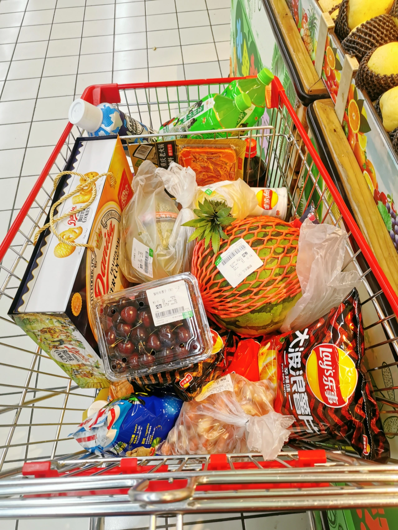 逛超市购物购物车零食水果(一周一购物)-喵神素材库