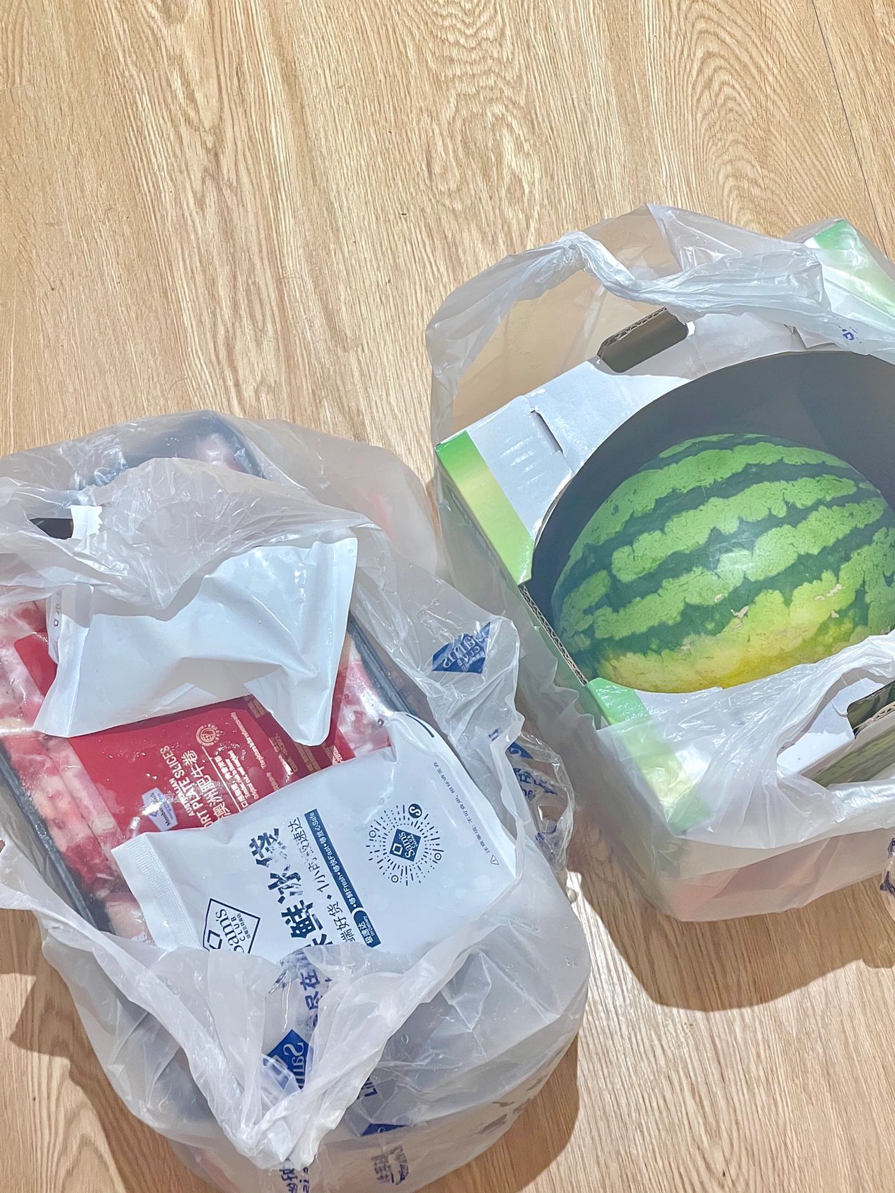 超市购物水果羊肉零食(男朋友的一些投喂)-喵神素材库