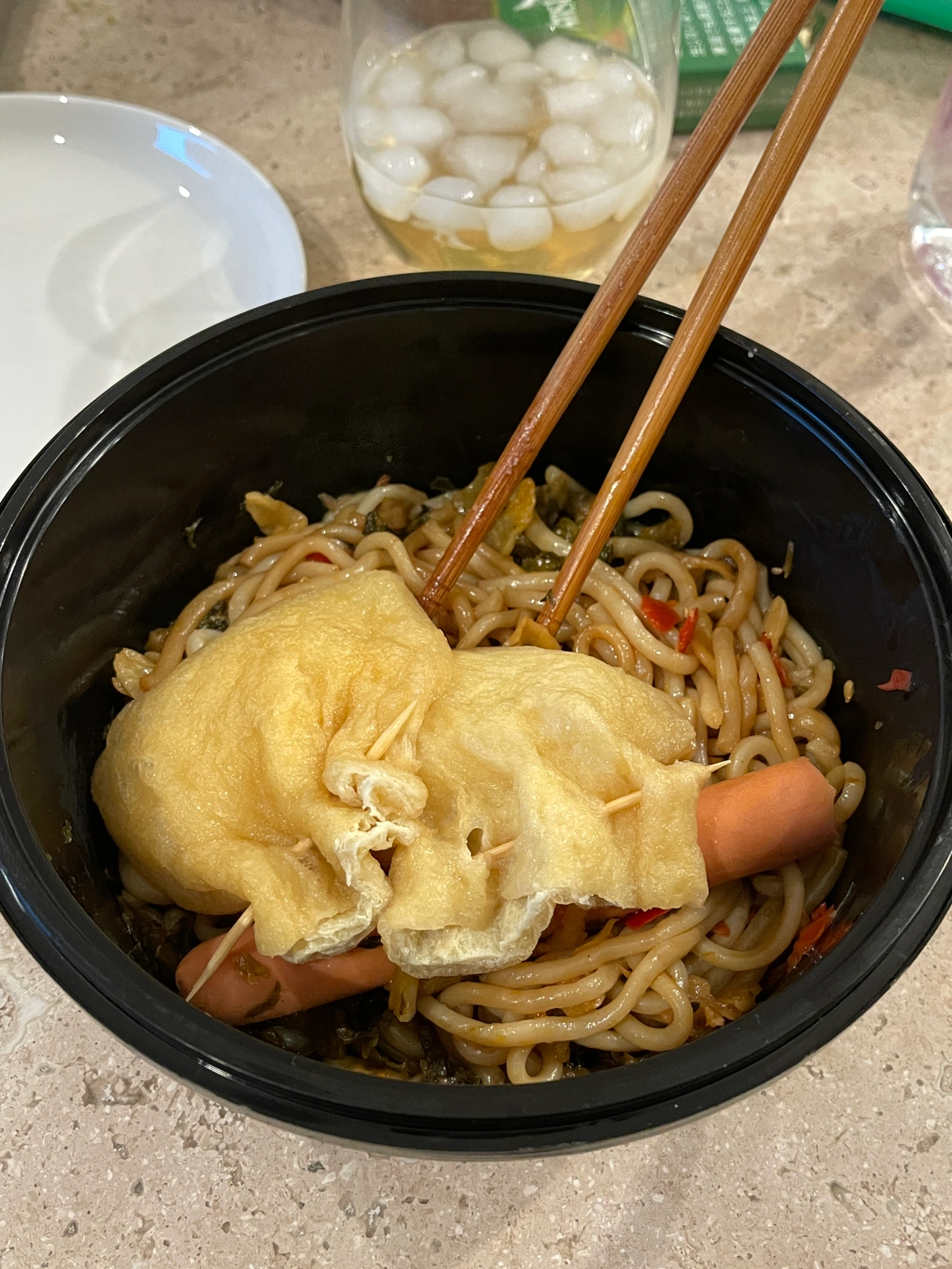 美食拍照分享打卡水果(理切的静冈蜜瓜和理煮的年糕福袋耶！ )-喵神素材库