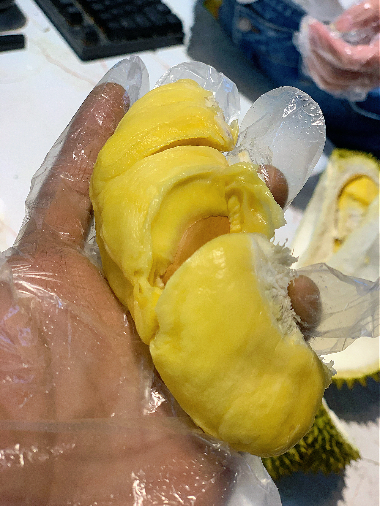 水果榴莲热带水果(巴掌大的榴莲开出6个包)-喵神素材库