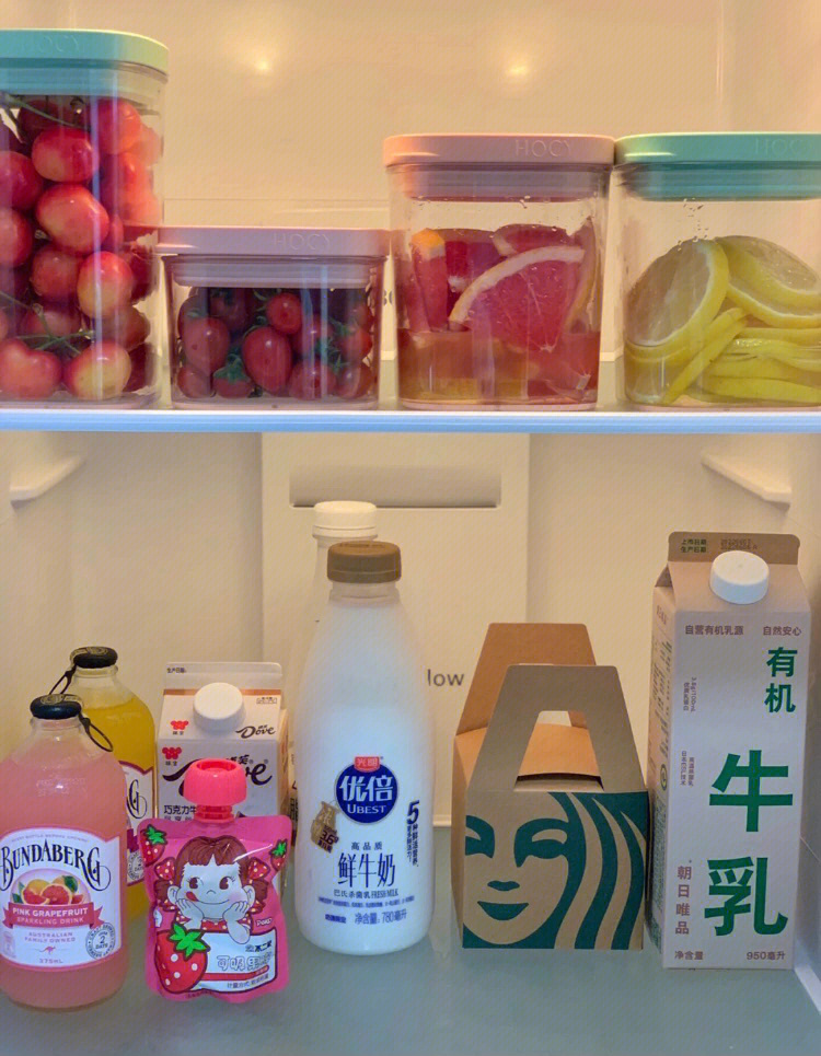 冰箱水果牛奶饮料购物(打开冰箱，我很快乐 )-喵神素材库