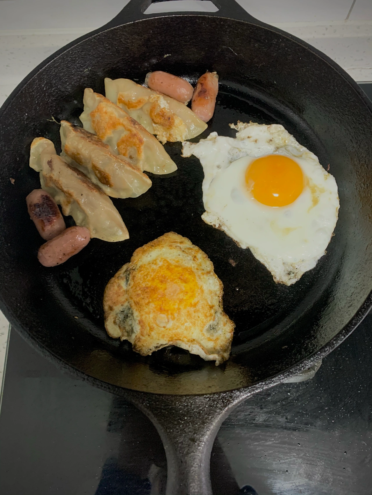 早餐美食面包水果牛奶煎蛋水煮蛋(牛肉煎饺鸡蛋香肠拿铁☕️)-喵神素材库