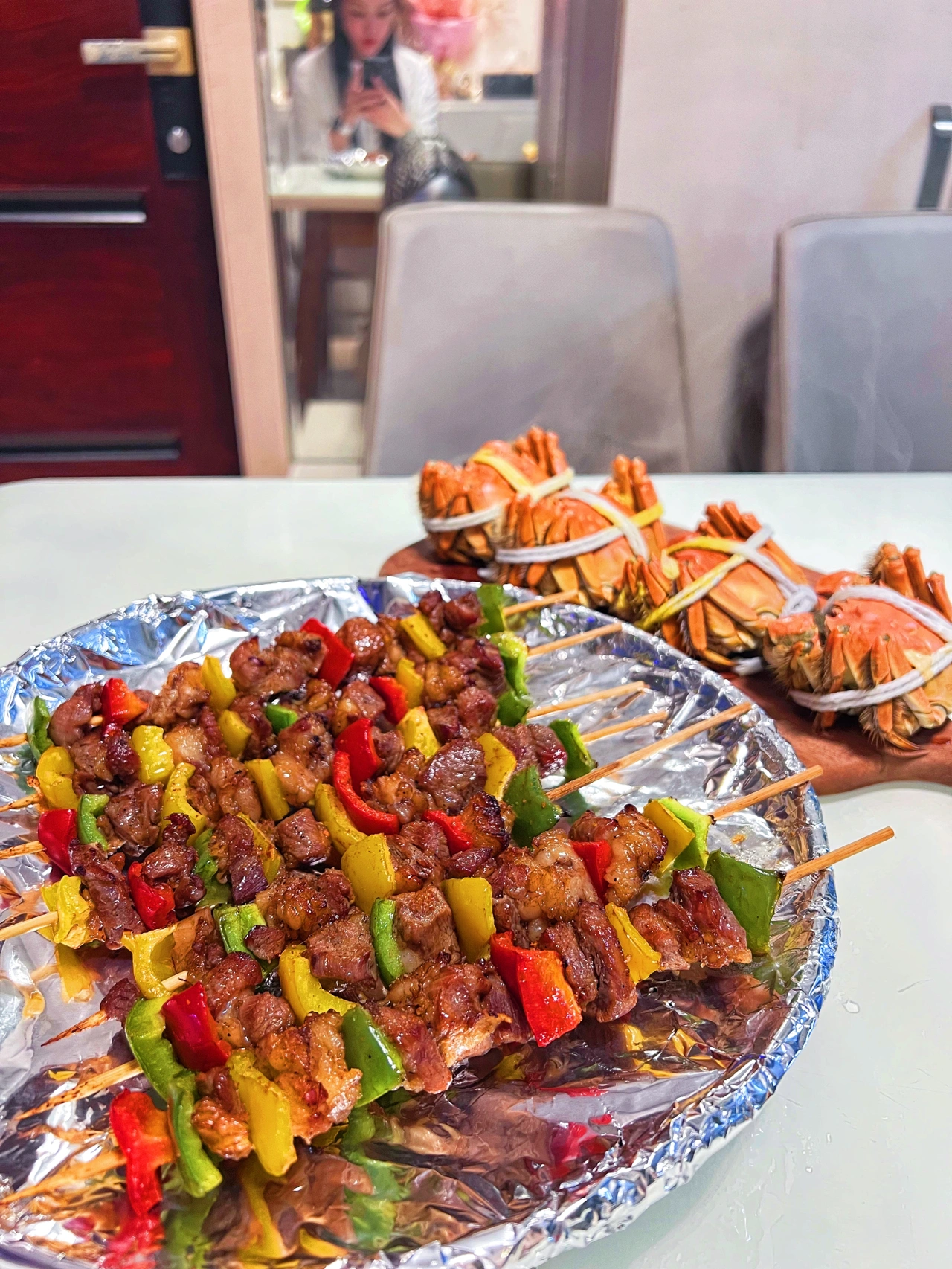 2家宴美食聚餐晚餐晚饭日常水果烧烤(家宴  )-喵神素材库
