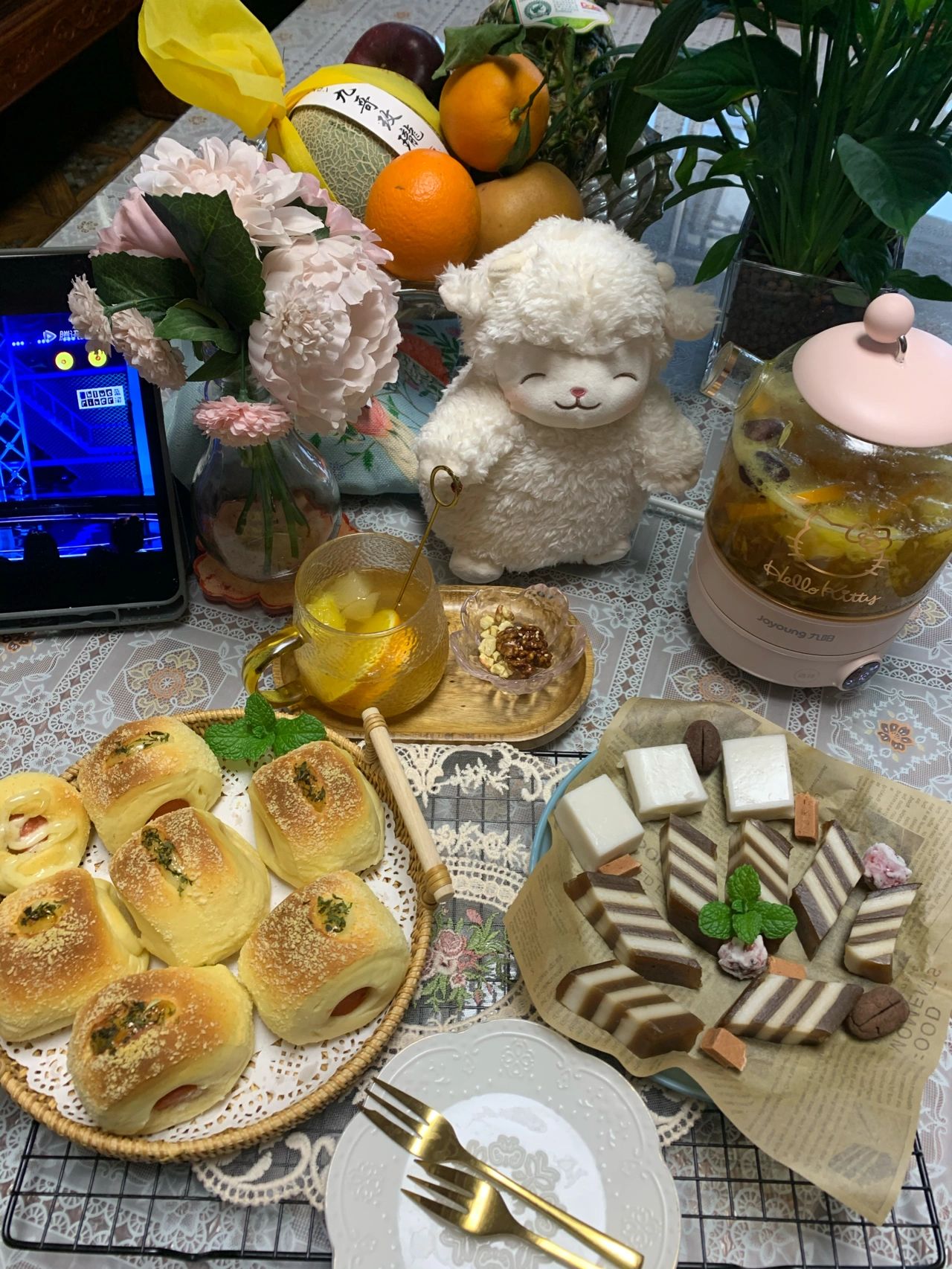 下午茶牛奶甜点水果仪式感( 悠闲时光)-喵神素材库