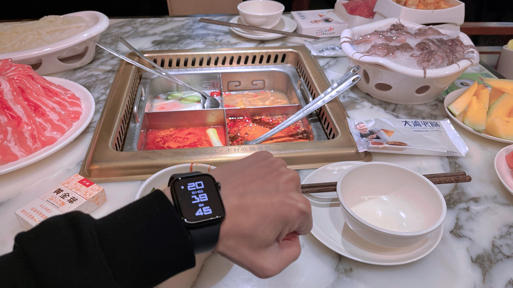 火锅肉水果表餐具(那么简单吃一点吧 )-喵神素材库