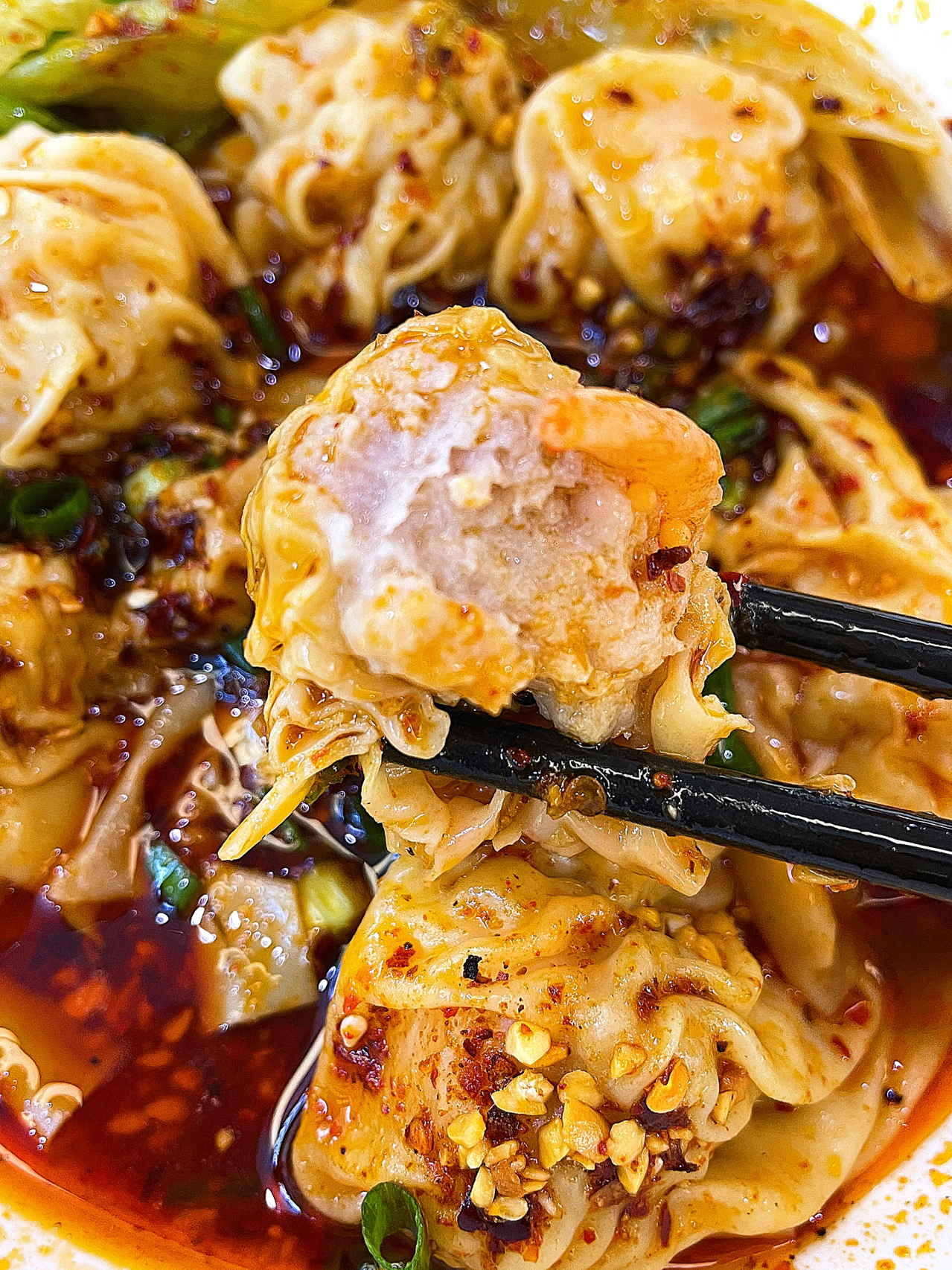 云吞云饺辣椒油好吃皮包陷大(我这的爱了爱了！真真真皮薄馅多！)-喵神素材库