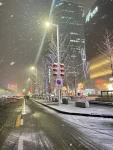 傍晚，雪景，城市(你的城市下雪了吗  ？雪景  )-喵神素材库