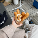 2油条阿芙佳朵缘咖啡浓缩咖啡早点(四根油条看着很多，但我这个小鸟胃也能吃完！)-喵神素材库