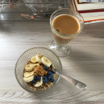 下午茶咖啡甜品水果(蓝莓香蕉花生酱 麦片标配)-喵神素材库