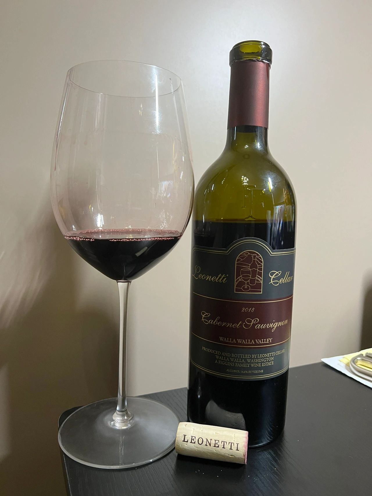 4Leonetti cellar Cabernet Sauvignon 2018喝酒红酒葡萄酒(今夜来一杯微醺酒  )-喵神素材库