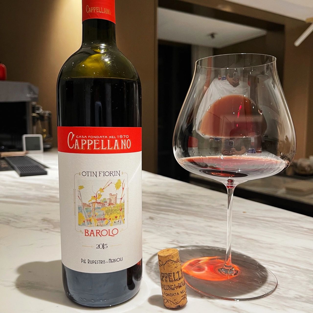 4CappellanoOtin Fiorin Barolo 2015喝酒红酒品酒(静夜陷深思 清音入杳冥)-喵神素材库
