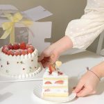 蛋糕生日蛋糕甜品(小雏菊蜡烛)-喵神素材库