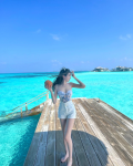 3三亚旅行旅游大海风景游艇美女( 旅游感受大海让自己放松)-喵神素材库
