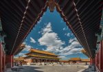 3旅游景点摄影拍照北京故宫(我想起2020年之前的日子，\\t那时候天很蓝，人很多，时光庸碌悠长，\\t)-喵神素材库