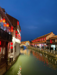4上海朱家角古镇风景旅游拍照(夜游朱家角古镇，感受浓浓的节日气氛。 )-喵神素材库