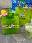 4上海沪上阿姨行李箱奶茶果茶饮品(绿色行李箱终于到手了)-喵神素材库