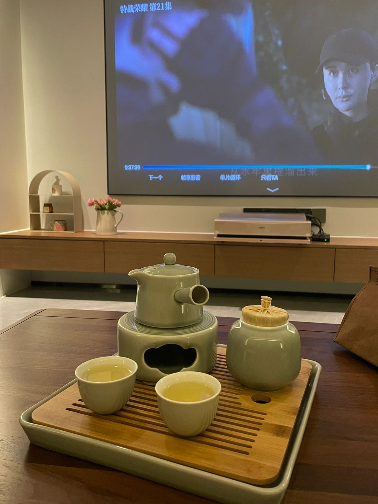喝茶茶具茶器茶室茶生活追剧( 喝杯夜茶)-喵神素材库