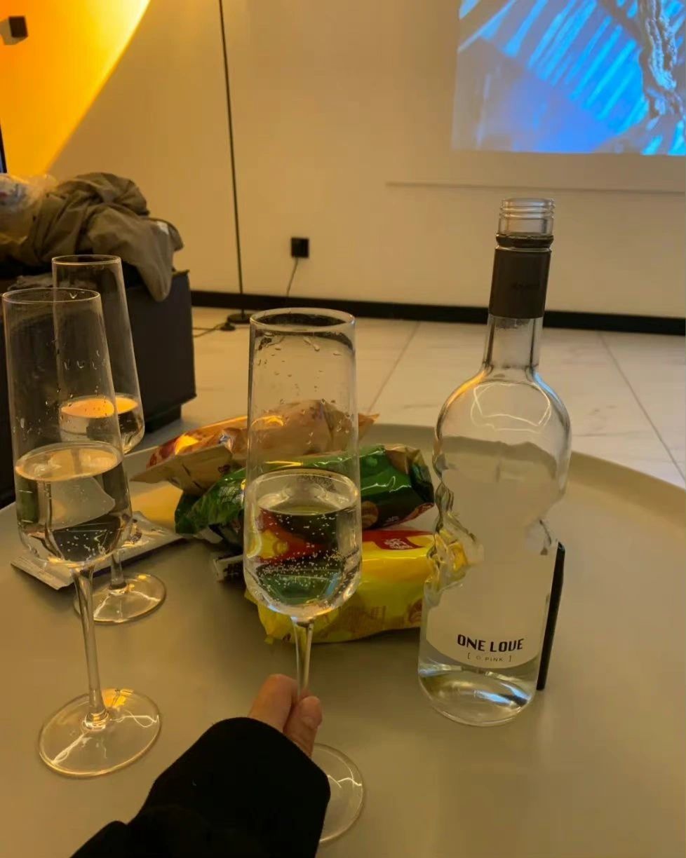 晚上喝酒白葡萄酒追剧零食(婚恋能量)-喵神素材库