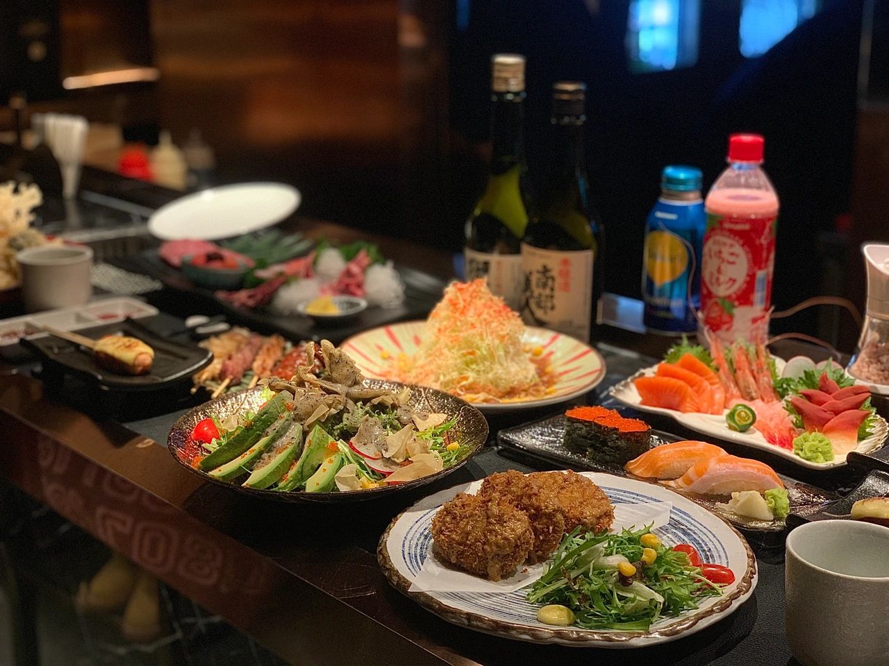 3美食朋友聚会三文鱼哈尔滨哈哈烧肉酒場(氛围感拉满爱住了阿)-喵神素材库