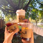 3咖啡逛街穿搭LV奢饰品包风景(公园里的一处咖啡店☕️\\t)-喵神素材库