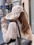 逛街防晒帽穿搭拍照美女(物理防晒  )-喵神素材库