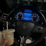 4玛莎拉蒂开车方向盘灯光奶茶咖啡(开车日常)-喵神素材库