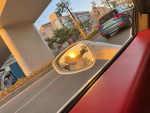 窗外风景摄影拍照夕阳车流开车( 夕阳)-喵神素材库