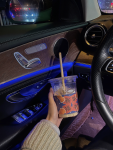 1晚上开车后视镜咖啡夜景(一旦选择了远方，别回头就大踏步的前进)-喵神素材库