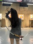 体育运动锻炼射箭靶场(终于在白纸上也能打出一撮了,果然动作走流畅集中度变高了 )-喵神素材库