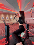 体育运动锻炼辣妹穿搭射箭灯光(这个地方太适合拍照啦)-喵神素材库