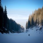 滑雪，滑雪板，滑雪场，锻炼(在夕阳的余晖下一次次的练习克服一道道困难和障碍\\t)-喵神素材库
