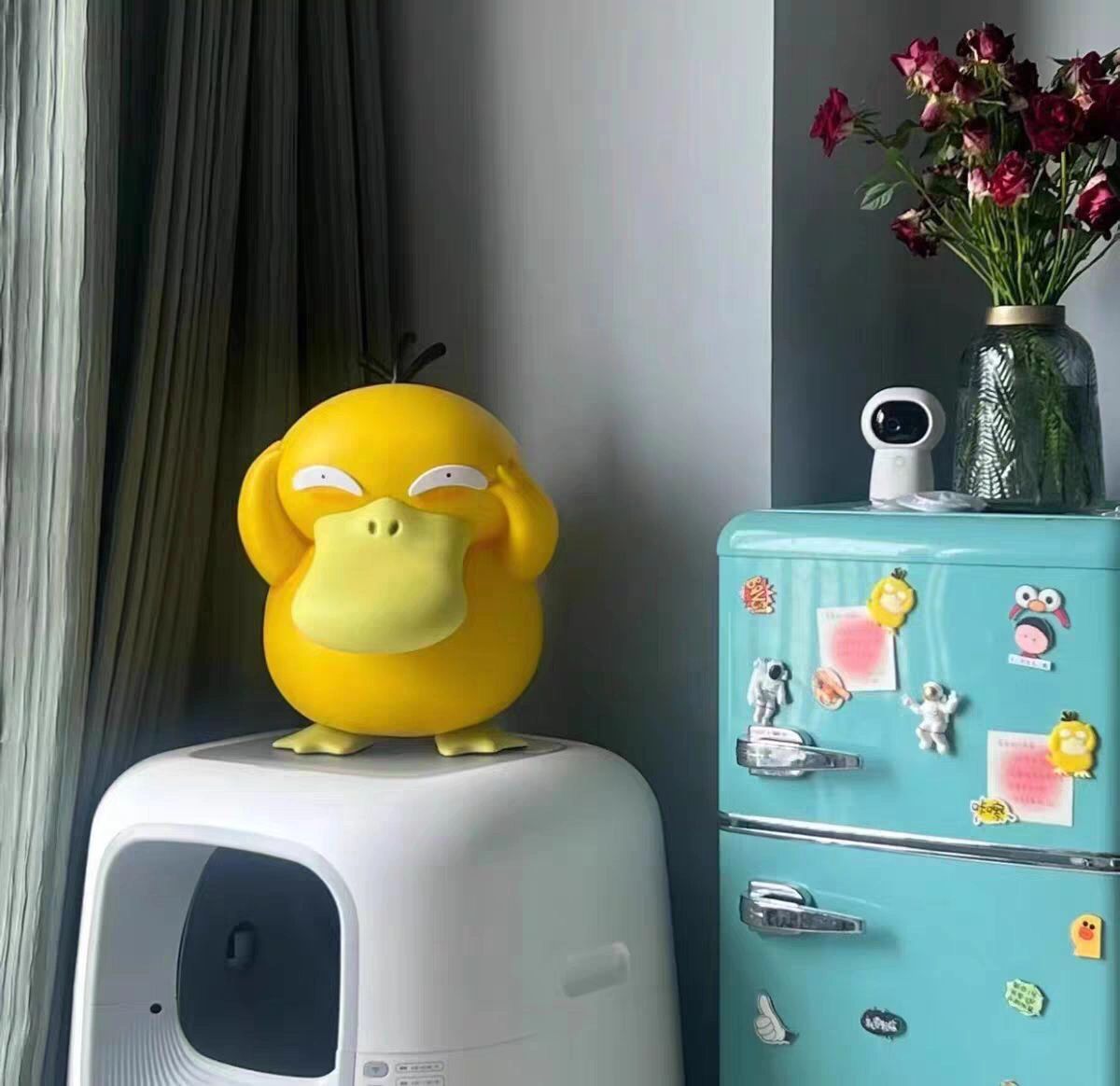 潮玩玩具模型摆件手办(抢不到广场舞可达鸭我骂骂咧咧的去下单了大可达鸭手办 还有三对眼神替换 看着也挺不错的)-喵神素材库