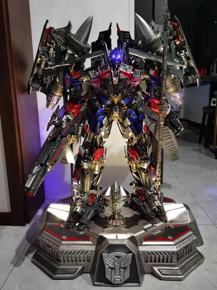 6模型手办变形金刚展示(变形金刚定制 变形金刚2天火擎天柱雕像 非P1S擎天柱模型手办雕像)-喵神素材库