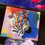 绘画画画艺术生活作品(白色的斑马比黑白多了活泼和热烈的感觉更适合简约的现在装饰)-喵神素材库