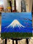 画画绘画油画作品艺术生活画室(记录第一幅油画，富士山下 ，能认出来吗？)-喵神素材库