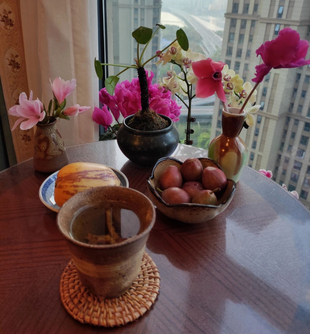喝茶茶具茶生活茶艺插花(冬瓜荷叶茶来一杯。 )-喵神素材库