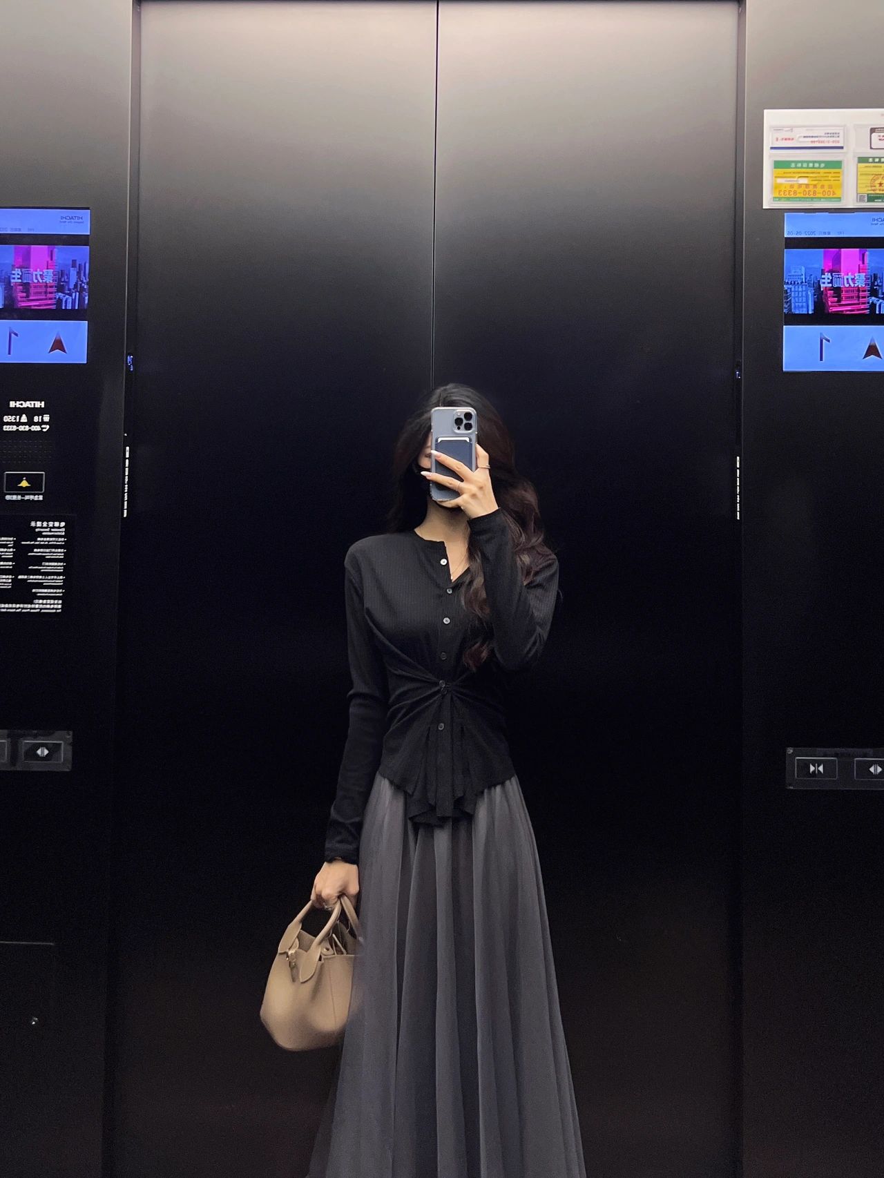 美女身材穿搭自拍包包(职场通勤穿搭)-喵神素材库
