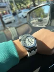 手表男士手表奢侈品(爱彼15710白盘四分之一蓝爱彼入门级最好看的配色了)-喵神素材库
