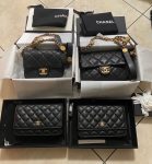 3奢饰品女包香奈儿女包收到礼物开箱(经典黑金)-喵神素材库