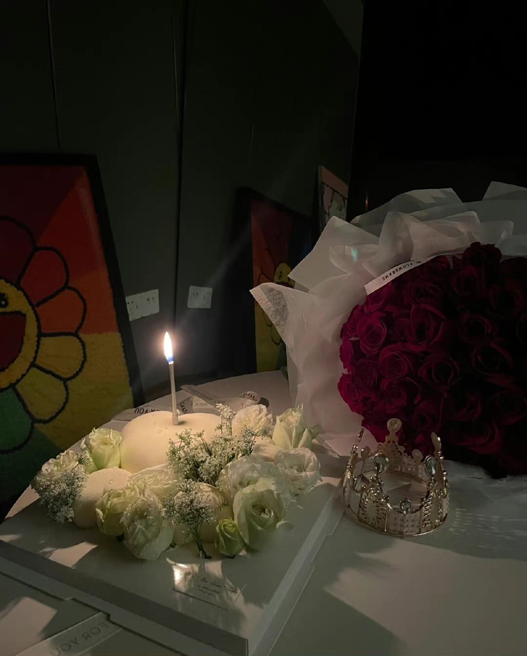 鲜花皇冠蛋糕礼物(被代替 没关系 你也是 )-喵神素材库