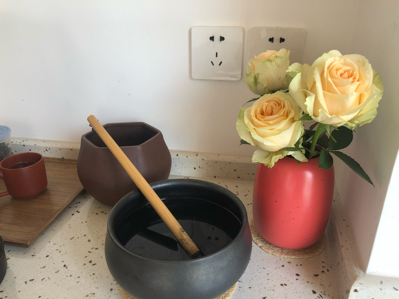 鲜花笔墨绿植(付出的时候都说自己是心甘情愿，但没有得到回报的时候还是会忍不住计较。)-喵神素材库
