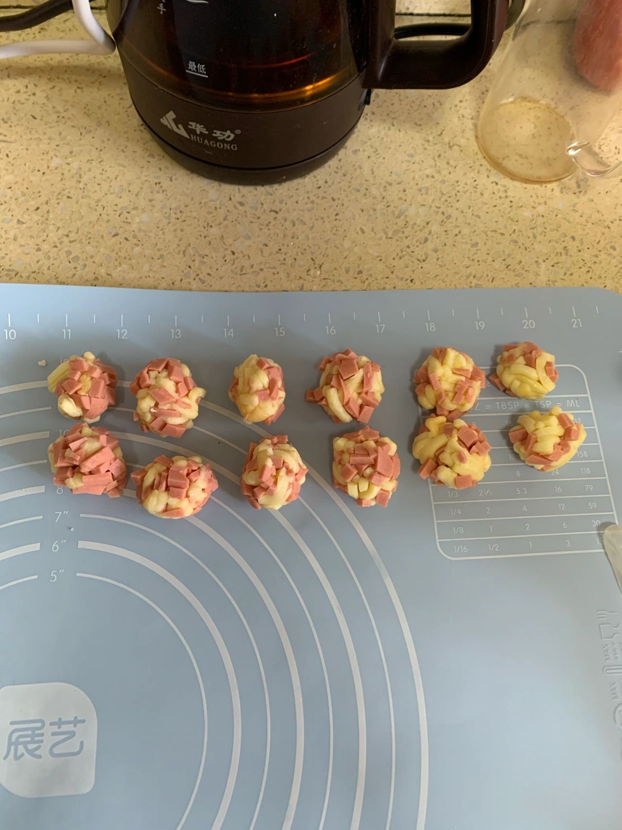 制作美食甜品鲜花烘焙(火腿芝士 )-喵神素材库