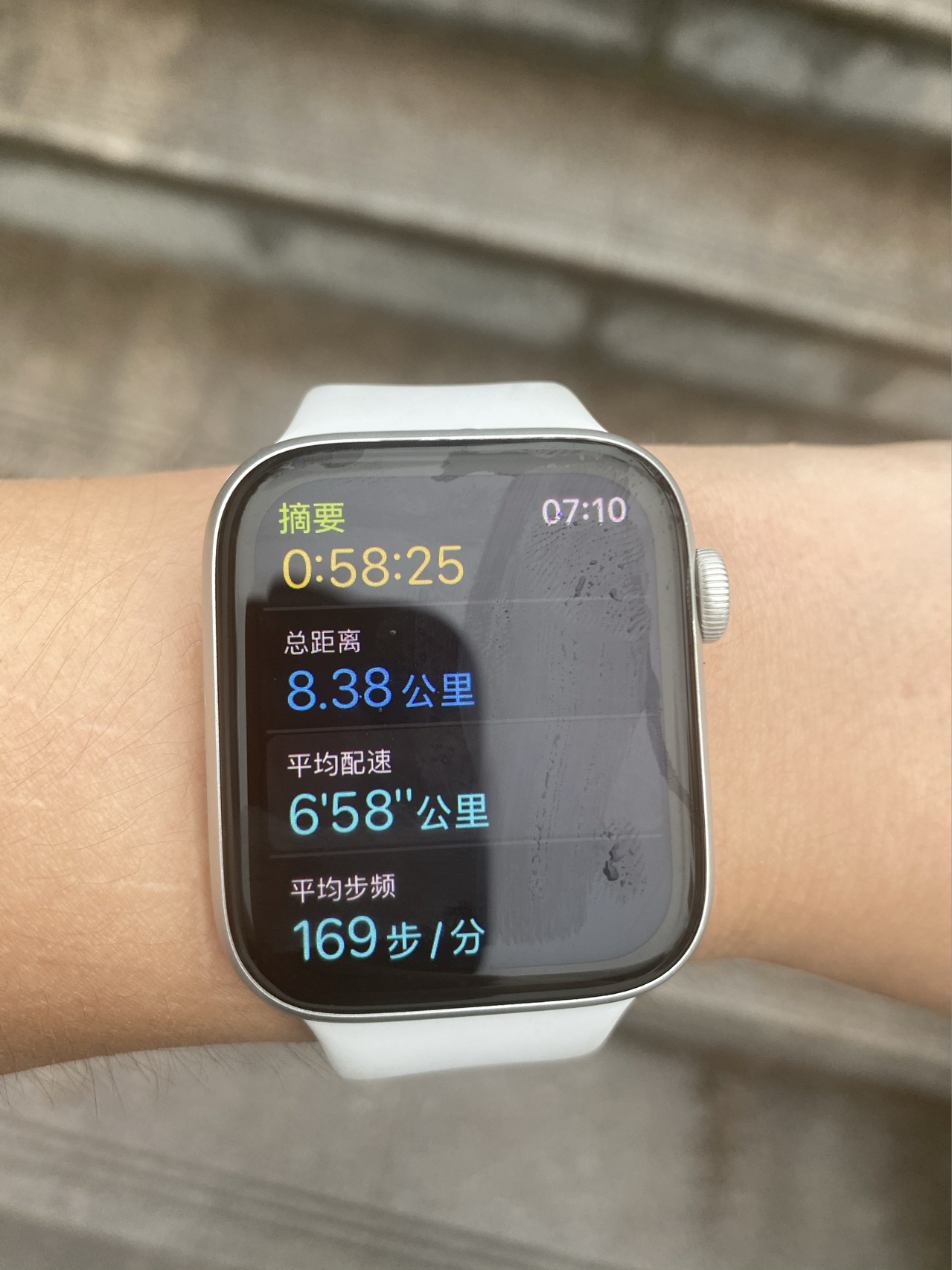 晨跑运动锻炼风景运动手表鲜花(早上起床发现在下雨，不过秉承起都起来了的思想，依然完成✅今日慢跑任务。在路上发现被雨水淋湿的花朵，真真是美丽。 )-喵神素材库
